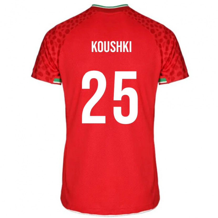 DanxenレディースイランAlireza Koushki#25赤 白アウェイシャツ26-28ジャージーユニフォーム
