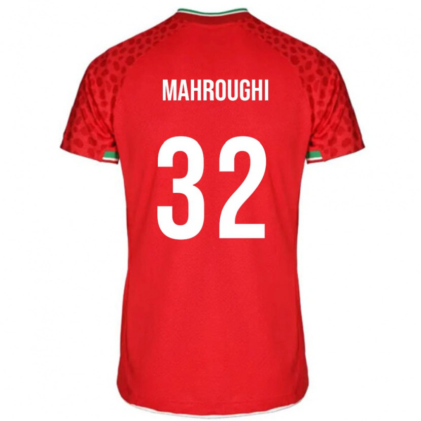 DanxenレディースイランEhsan Mahroughi#32赤 白アウェイシャツ26-28ジャージーユニフォーム