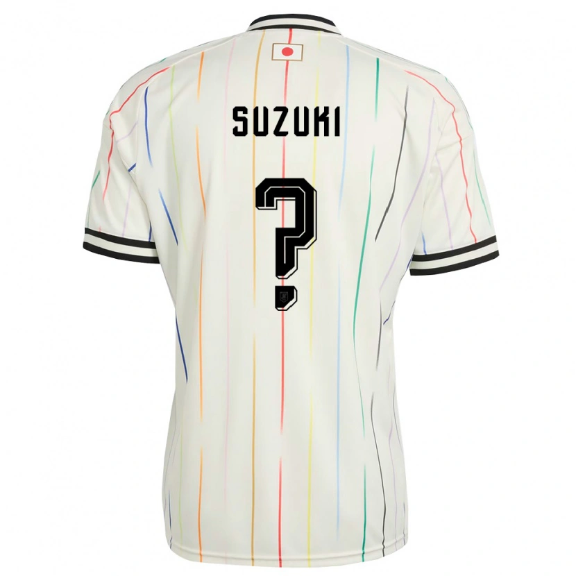 Danxenレディース日本鈴木彩艶#0白 黒アウェイシャツ26-28ジャージーユニフォーム