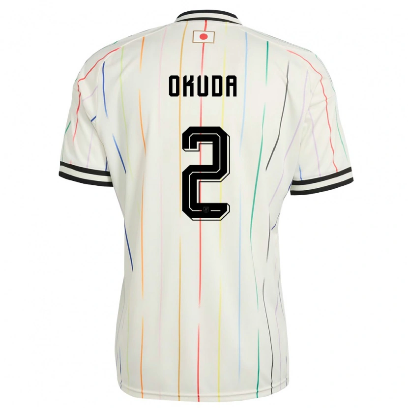 Danxenレディース日本奥田勇斗#2白 黒アウェイシャツ26-28ジャージーユニフォーム