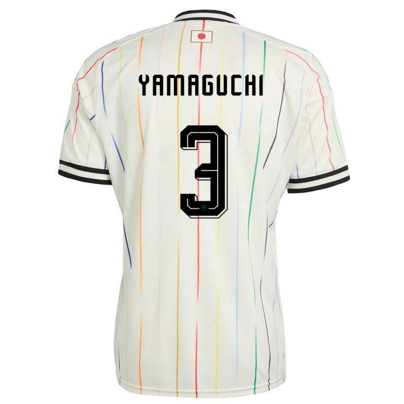 Danxenレディース日本Gota Yamaguchi#3白 黒アウェイシャツ26-28ジャージーユニフォーム
