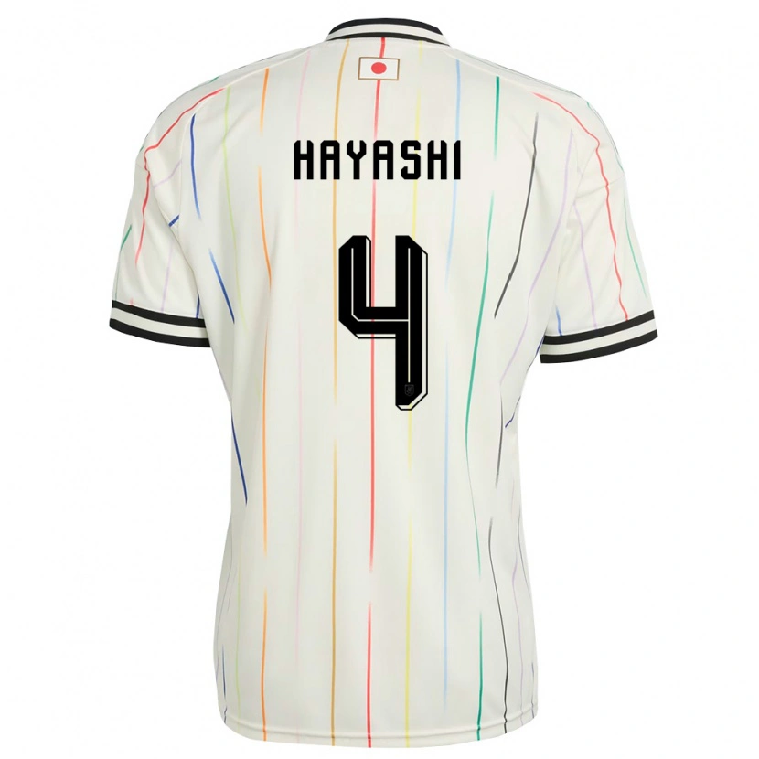 Danxenレディース日本Teon Hayashi#4白 黒アウェイシャツ26-28ジャージーユニフォーム