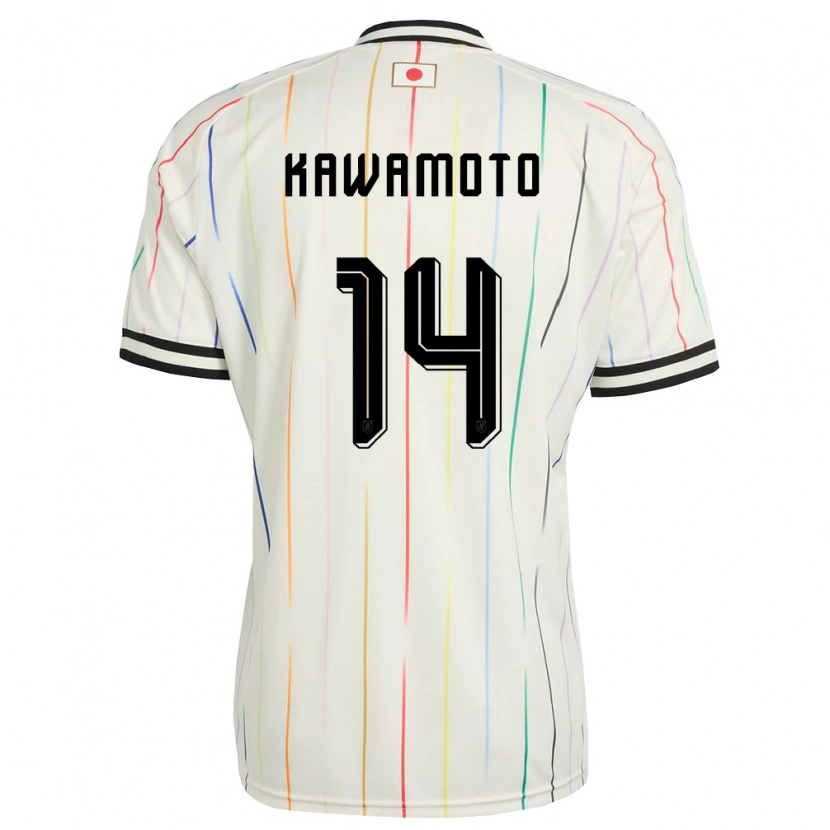 Danxenレディース日本川本大善#14白 黒アウェイシャツ26-28ジャージーユニフォーム