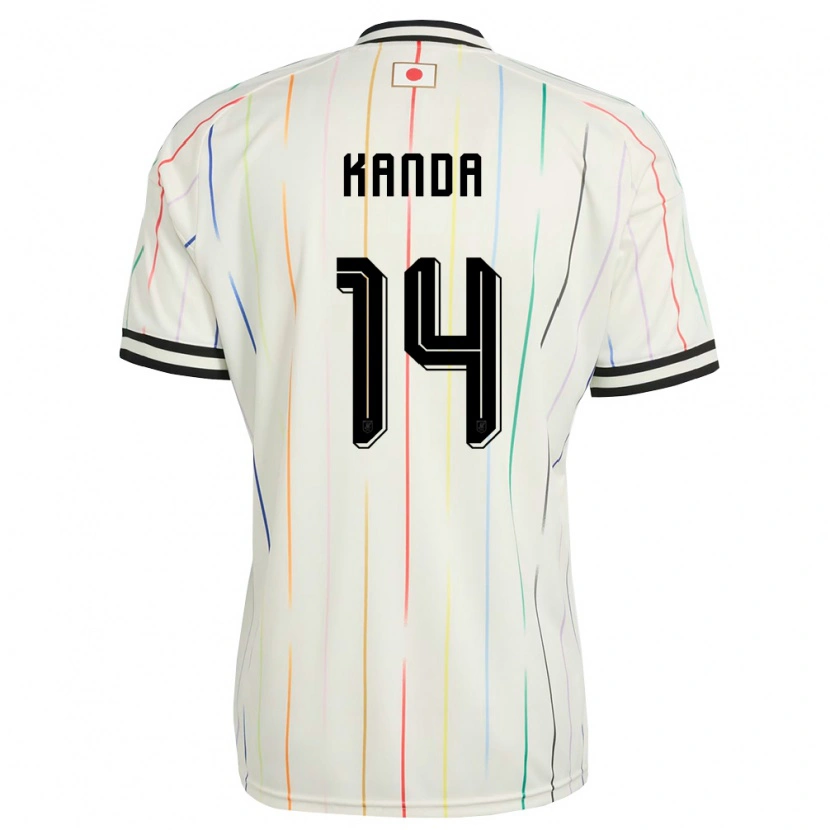 Danxenレディース日本Taito Kanda#14白 黒アウェイシャツ26-28ジャージーユニフォーム