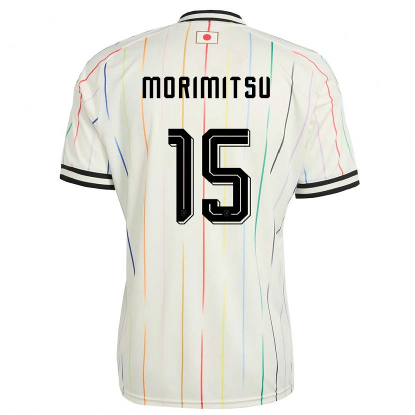 Danxenレディース日本Eito Morimitsu#15白 黒アウェイシャツ26-28ジャージーユニフォーム