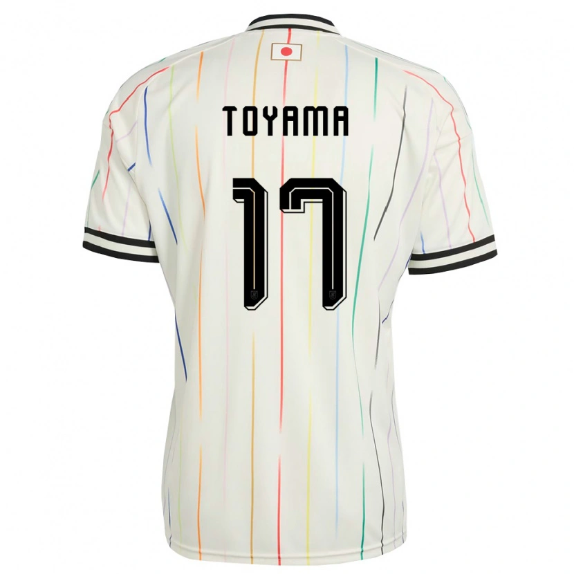 Danxenレディース日本Koe Toyama#17白 黒アウェイシャツ26-28ジャージーユニフォーム