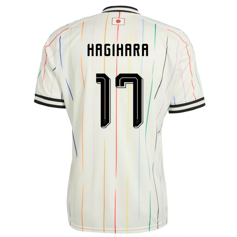 Danxenレディース日本Kei Hagihara#17白 黒アウェイシャツ26-28ジャージーユニフォーム