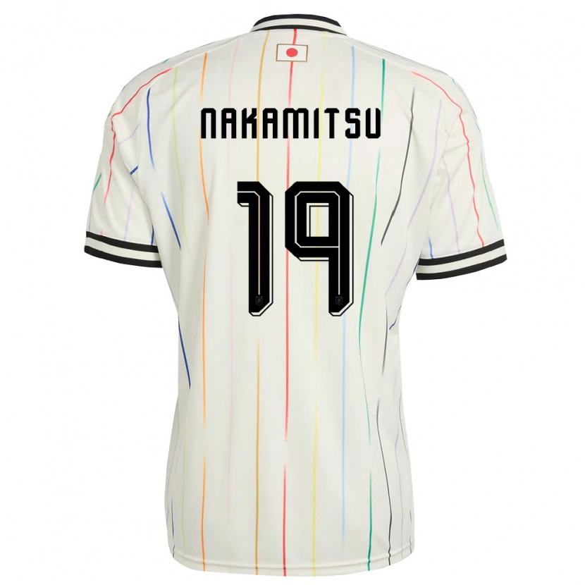 Danxenレディース日本Kanata Nakamitsu#19白 黒アウェイシャツ26-28ジャージーユニフォーム
