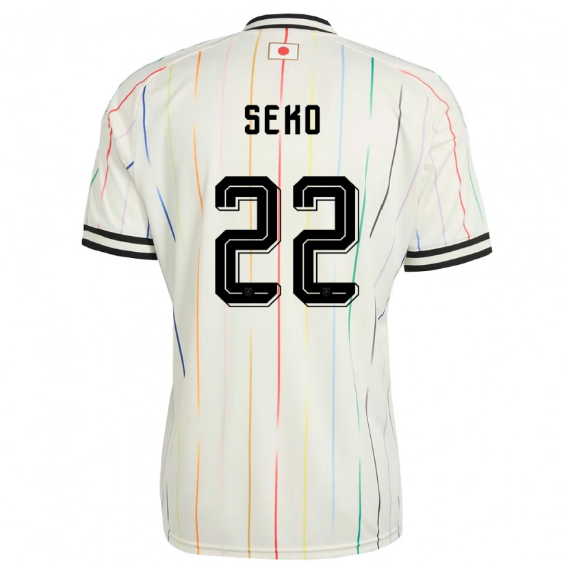 Danxenレディース日本瀬古歩夢#22白 黒アウェイシャツ26-28ジャージーユニフォーム