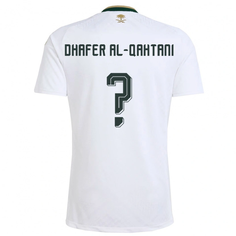 DanxenレディースサウジアラビアAbdullah Dhafer Al-Qahtani#0白 緑 金アウェイシャツ26-28ジャージーユニフォーム