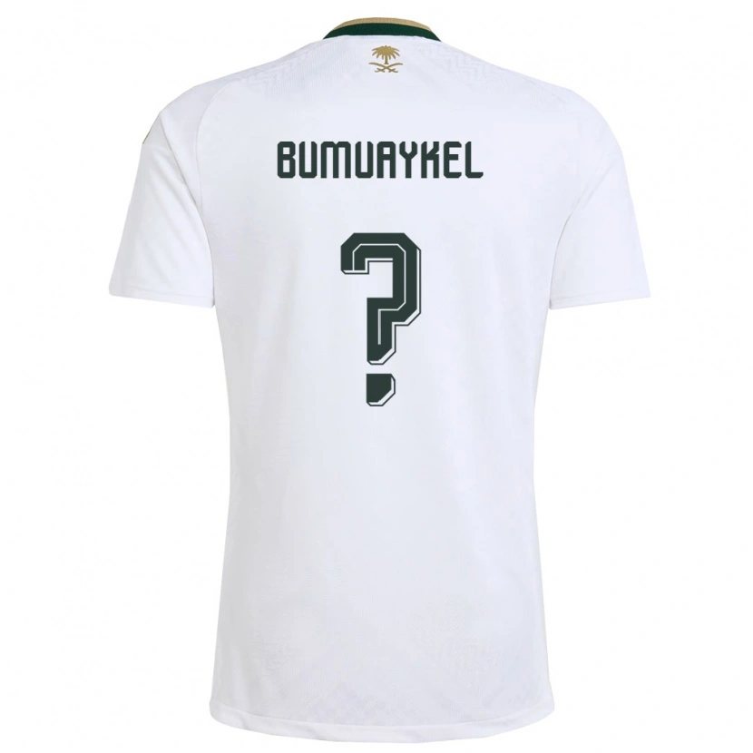 DanxenレディースサウジアラビアMohammed Bumuaykel#0白 緑 金アウェイシャツ26-28ジャージーユニフォーム