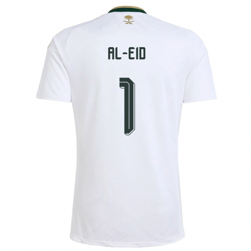 DanxenレディースサウジアラビアMusa Al-Eid#1白 緑 金アウェイシャツ26-28ジャージーユニフォーム