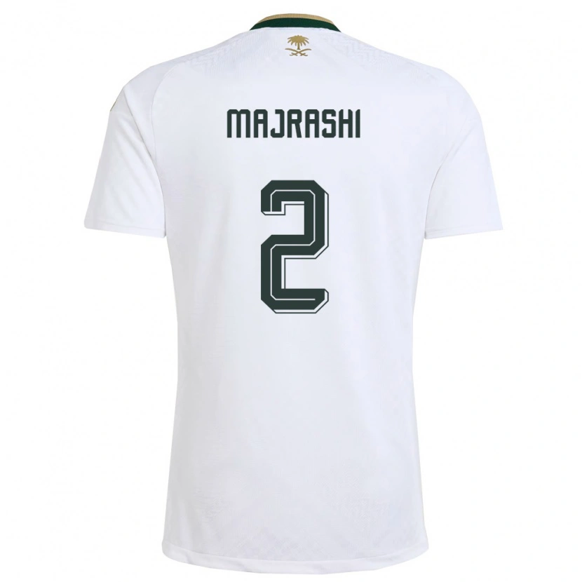 Danxenレディースサウジアラビアアリー・マジュラシ#2白 緑 金アウェイシャツ26-28ジャージーユニフォーム