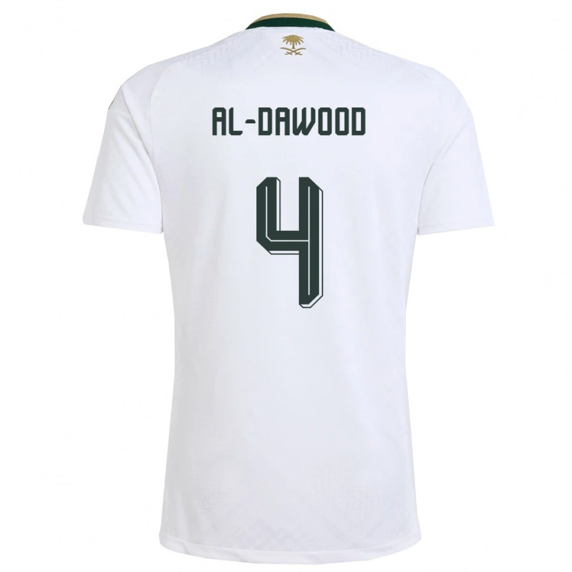 DanxenレディースサウジアラビアMishaal Al-Dawood#4白 緑 金アウェイシャツ26-28ジャージーユニフォーム