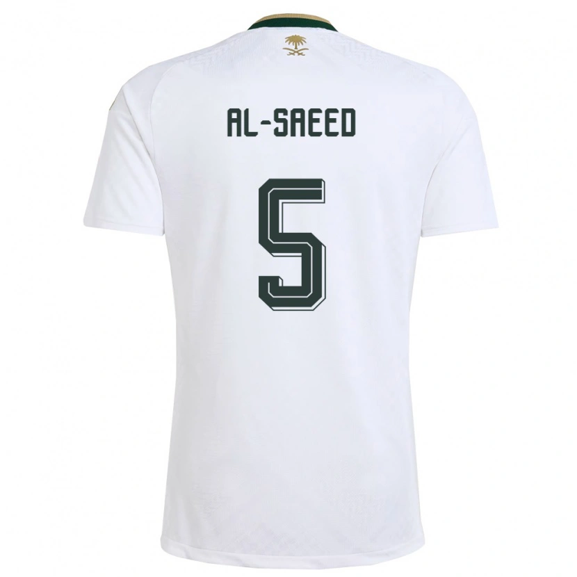 DanxenレディースサウジアラビアTurki Al-Saeed#5白 緑 金アウェイシャツ26-28ジャージーユニフォーム