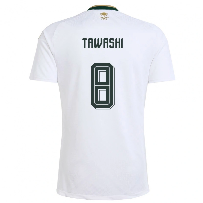 DanxenレディースサウジアラビアMaher Tawashi#8白 緑 金アウェイシャツ26-28ジャージーユニフォーム