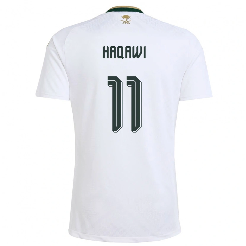 DanxenレディースサウジアラビアSaad Haqawi#11白 緑 金アウェイシャツ26-28ジャージーユニフォーム