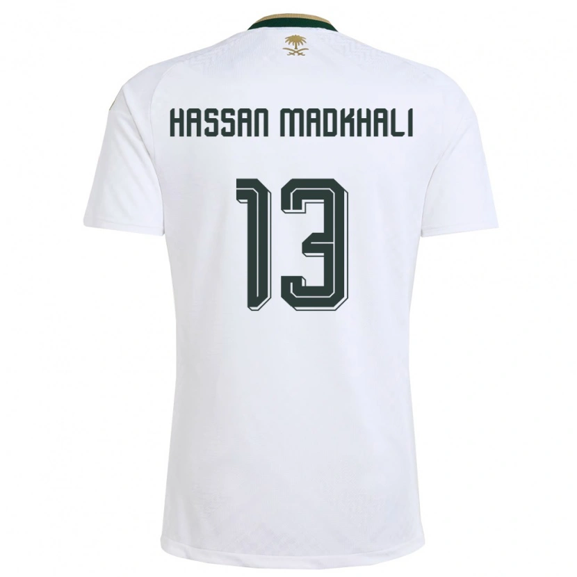 DanxenレディースサウジアラビアMohammed Hassan Madkhali#13白 緑 金アウェイシャツ26-28ジャージーユニフォーム