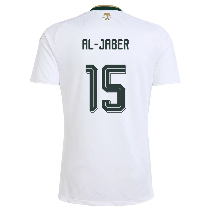 Danxenレディースサウジアラビアアブドゥルマリク・アル・ジェイバー#15白 緑 金アウェイシャツ26-28ジャージーユニフォーム