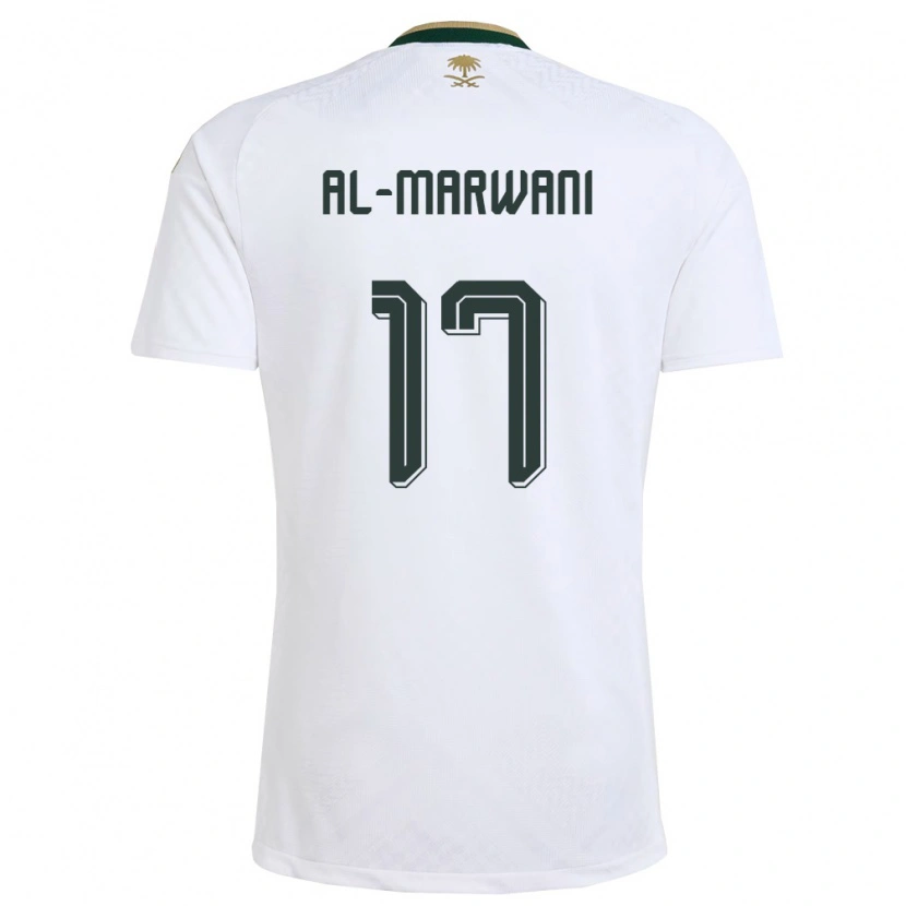DanxenレディースサウジアラビアAbdulmalik Al-Marwani#17白 緑 金アウェイシャツ26-28ジャージーユニフォーム