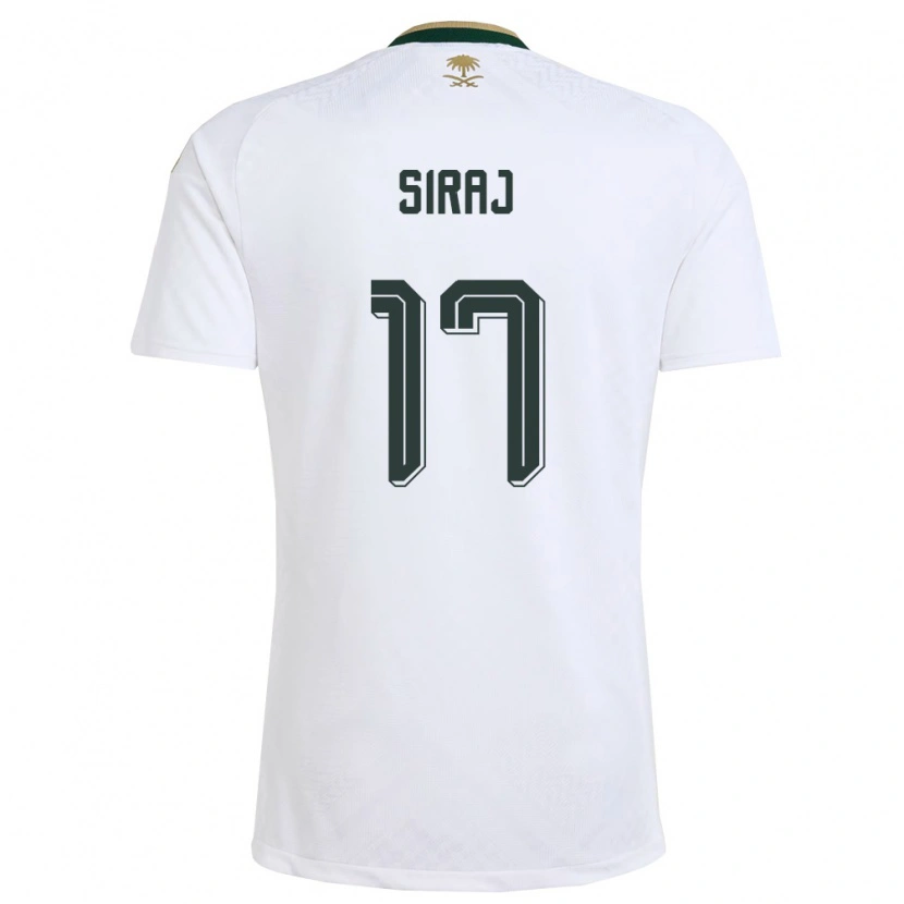 DanxenレディースサウジアラビアTameem Siraj#17白 緑 金アウェイシャツ26-28ジャージーユニフォーム