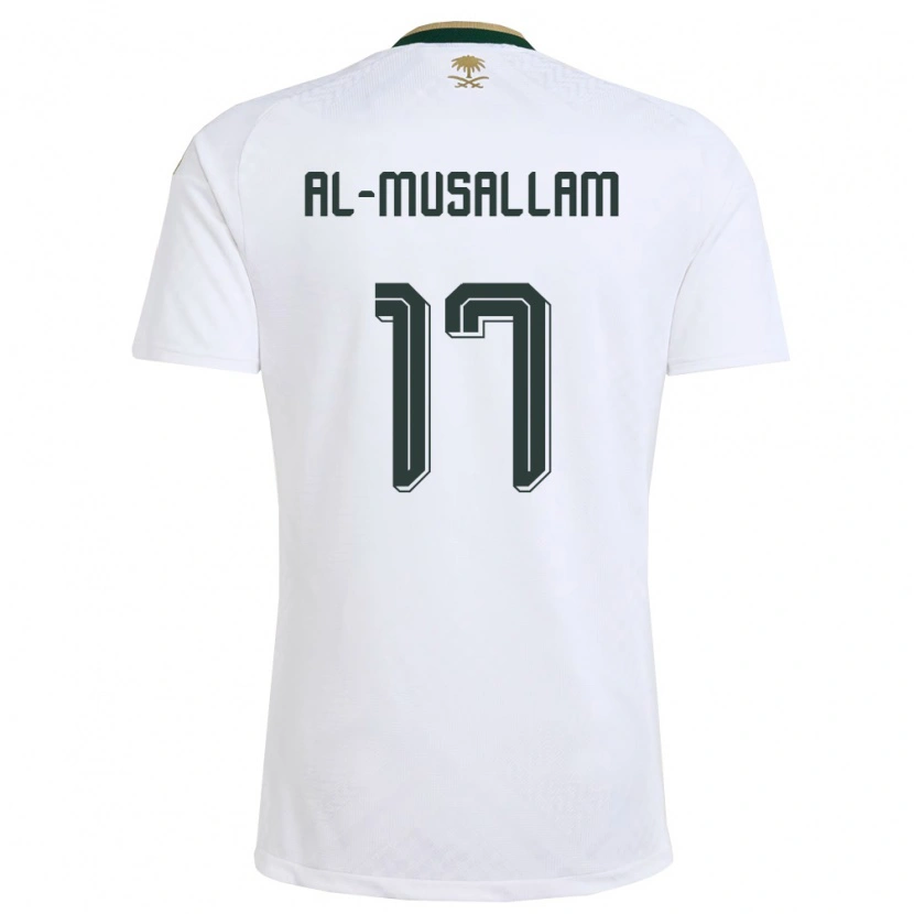 DanxenレディースサウジアラビアHassan Al-Musallam#17白 緑 金アウェイシャツ26-28ジャージーユニフォーム
