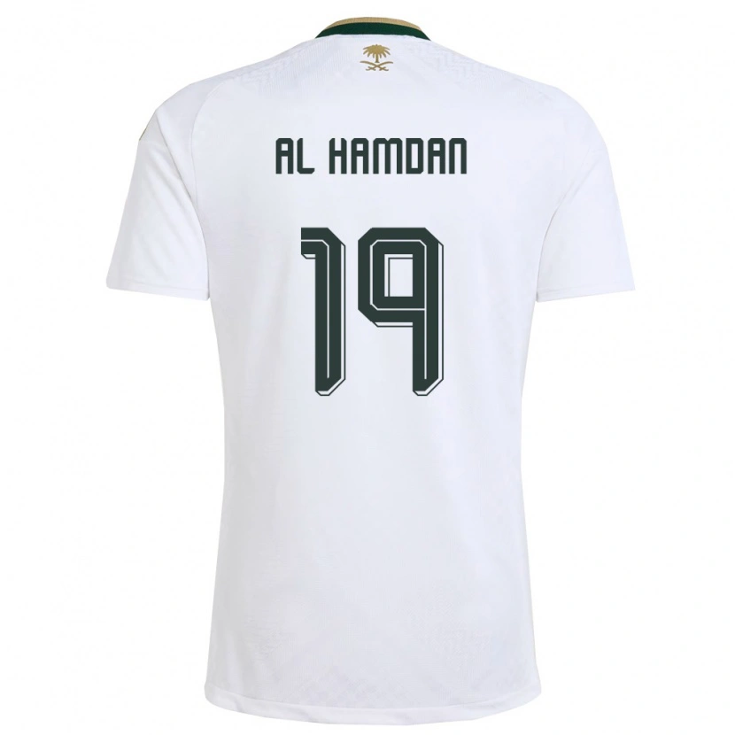 Danxenレディースサウジアラビアアブドッラー・アルハムダン#19白 緑 金アウェイシャツ26-28ジャージーユニフォーム