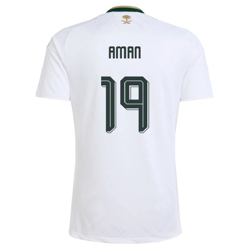 Danxenレディースサウジアラビアアワド・アマン#19白 緑 金アウェイシャツ26-28ジャージーユニフォーム