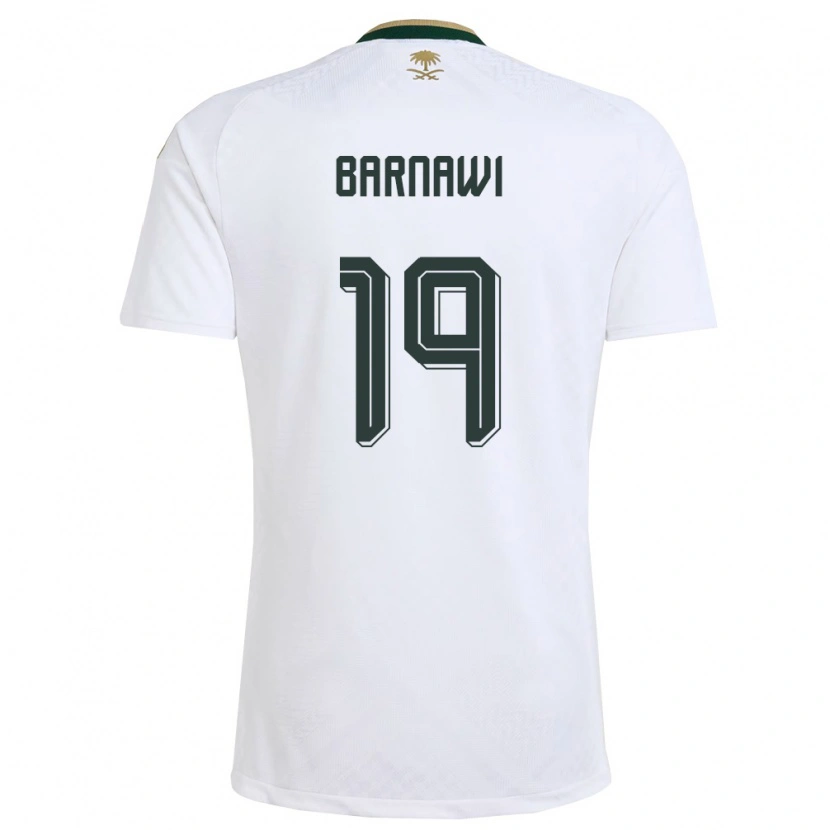 DanxenレディースサウジアラビアMukhtar Barnawi#19白 緑 金アウェイシャツ26-28ジャージーユニフォーム