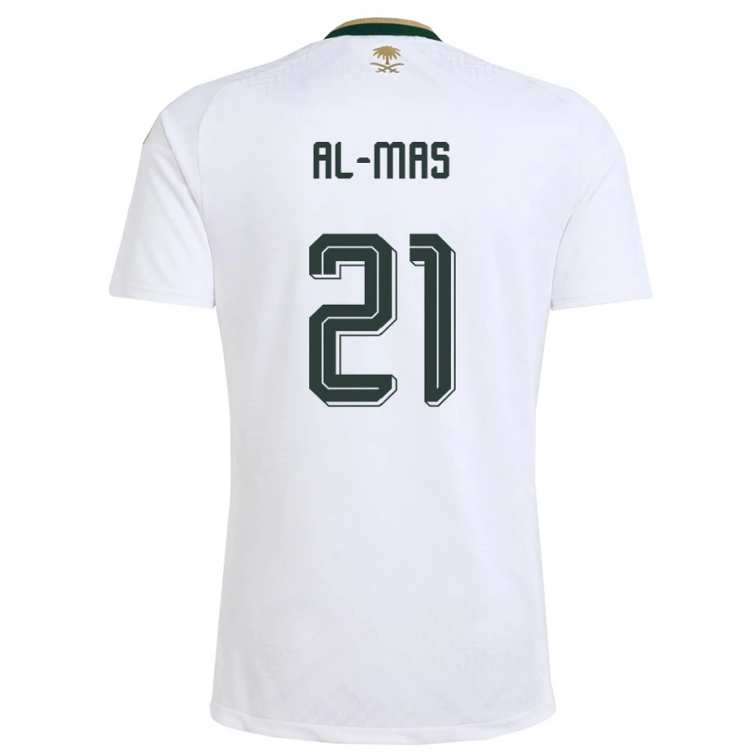 DanxenレディースサウジアラビアAbdullah Al-Mas#21白 緑 金アウェイシャツ26-28ジャージーユニフォーム