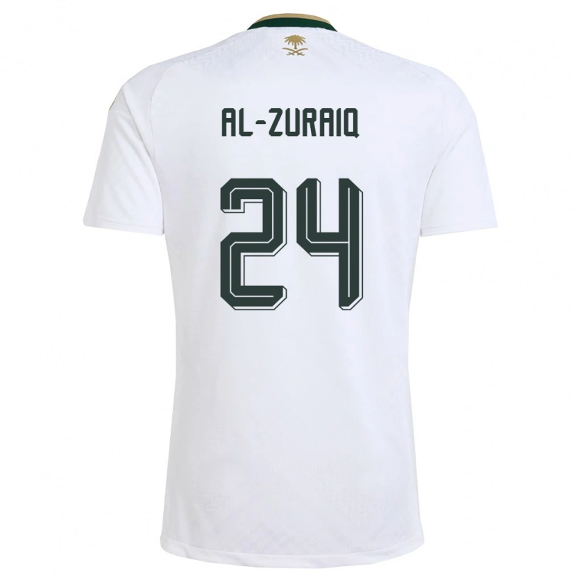 DanxenレディースサウジアラビアSaeed Ibrahim Al-Zuraiq#24白 緑 金アウェイシャツ26-28ジャージーユニフォーム