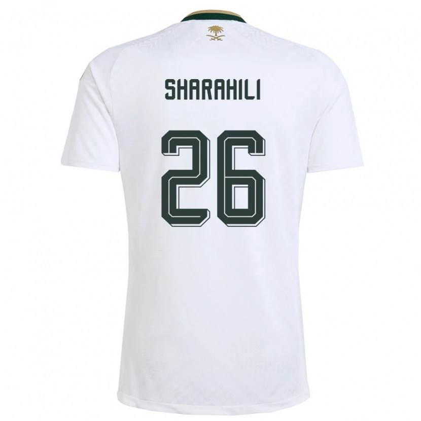 Danxenレディースサウジアラビアリヤド・シャラヒリ#26白 緑 金アウェイシャツ26-28ジャージーユニフォーム