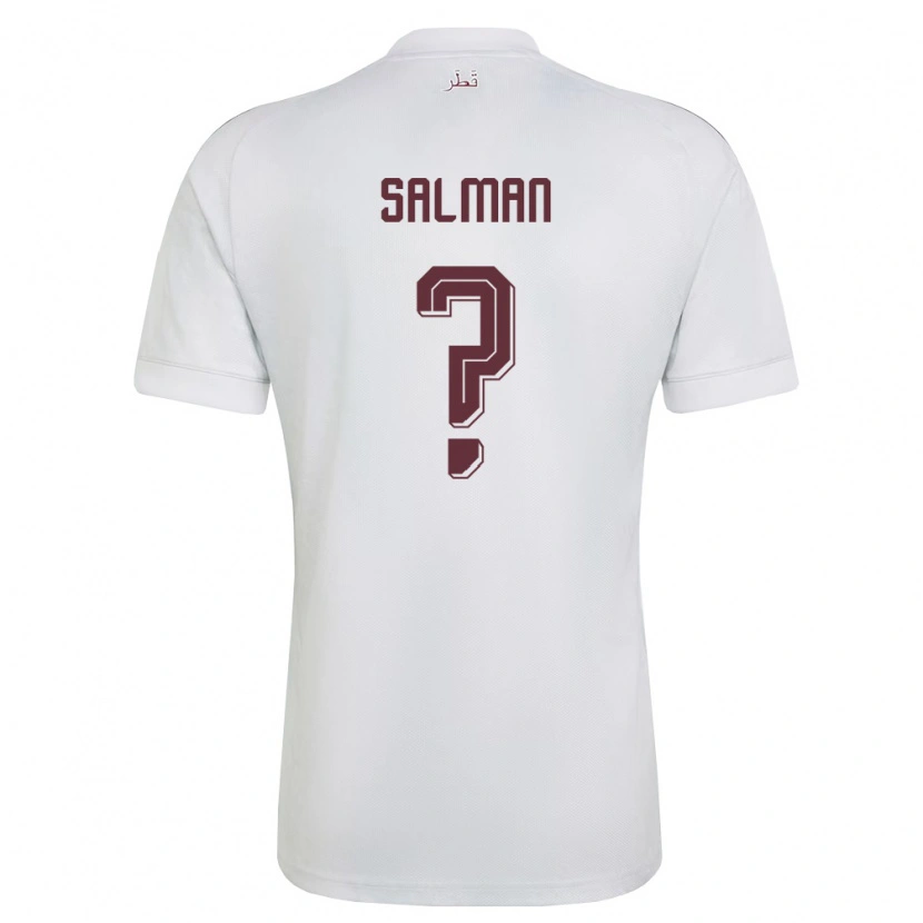 DanxenレディースカタールYoussef Salman#0白 バーガンディアウェイシャツ26-28ジャージーユニフォーム