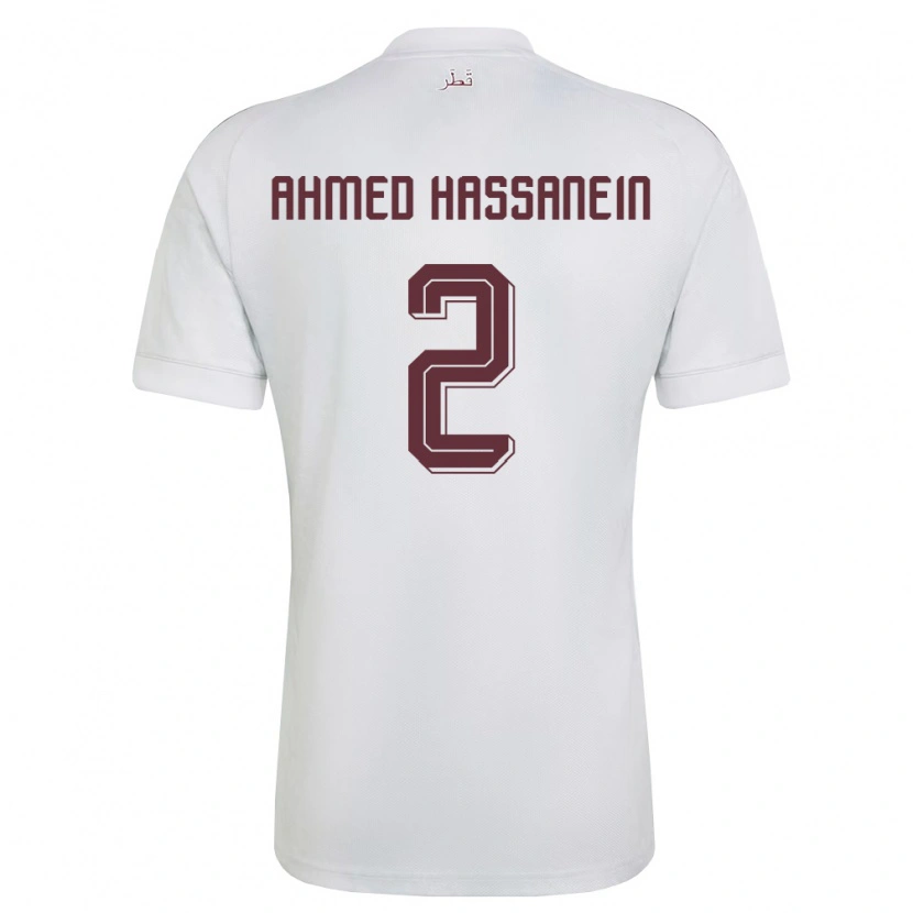 DanxenレディースカタールSeif Hassanein#2白 バーガンディアウェイシャツ26-28ジャージーユニフォーム