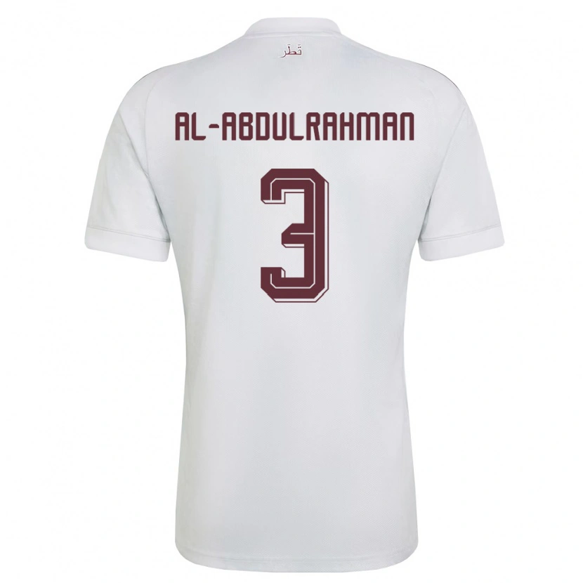 DanxenレディースカタールSultan Al-Abdulrahman#3白 バーガンディアウェイシャツ26-28ジャージーユニフォーム