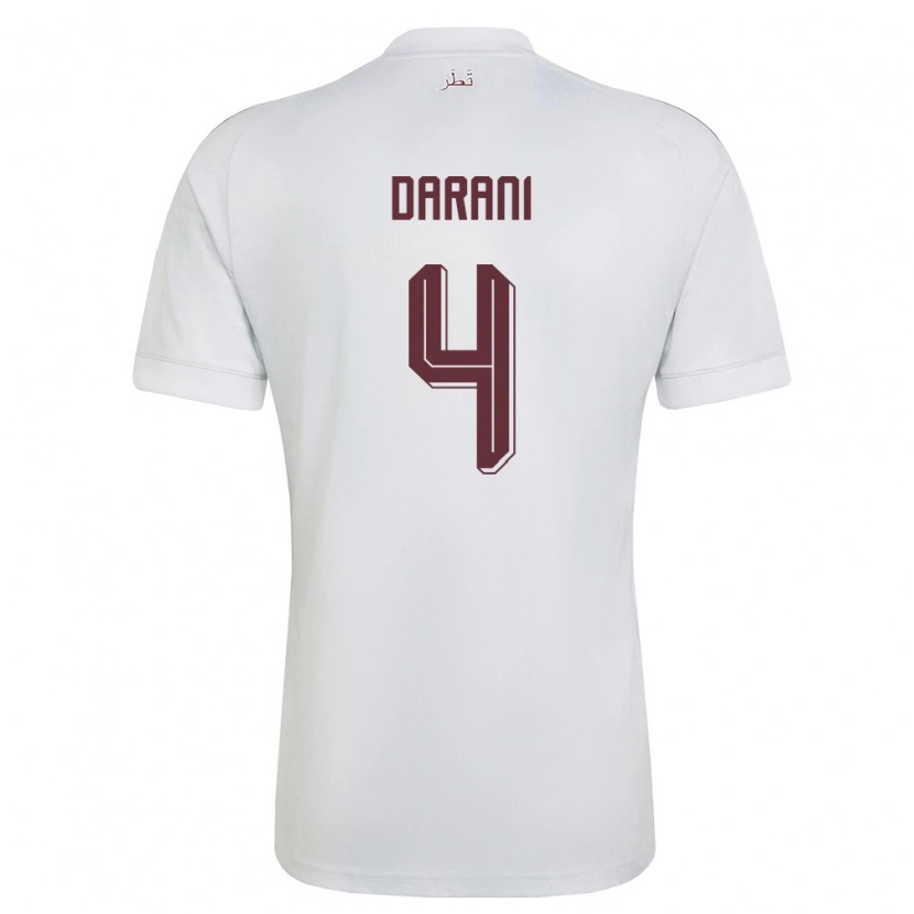 DanxenレディースカタールSami Darani#4白 バーガンディアウェイシャツ26-28ジャージーユニフォーム