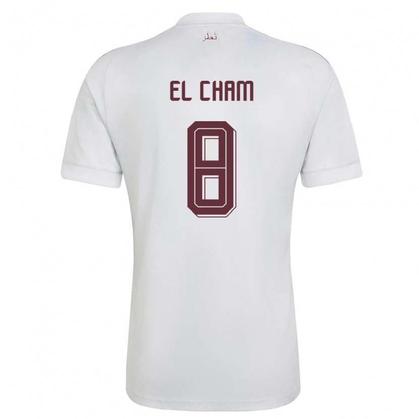 DanxenレディースカタールRichard El Cham#8白 バーガンディアウェイシャツ26-28ジャージーユニフォーム