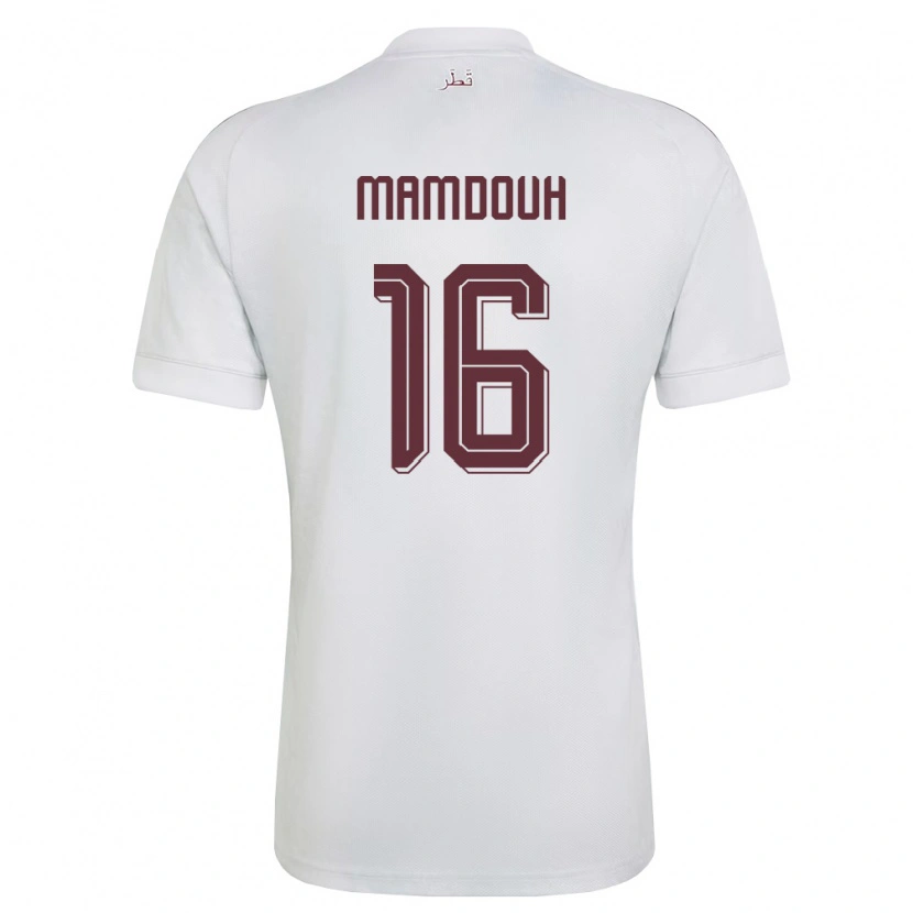 DanxenレディースカタールBahaa Mamdouh#16白 バーガンディアウェイシャツ26-28ジャージーユニフォーム