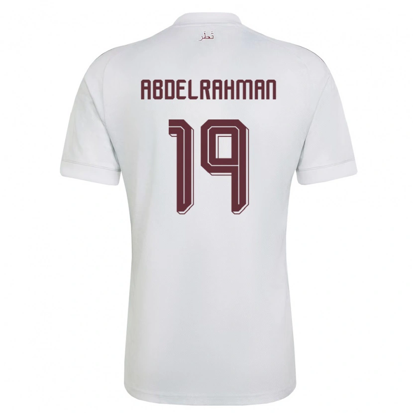 DanxenレディースカタールMohammed Abdelrahman#19白 バーガンディアウェイシャツ26-28ジャージーユニフォーム