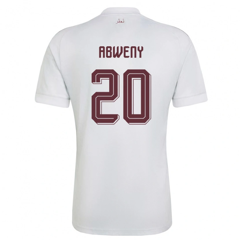DanxenレディースカタールAnas Abweny#20白 バーガンディアウェイシャツ26-28ジャージーユニフォーム