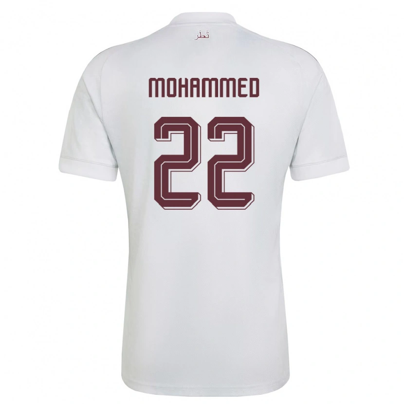 DanxenレディースカタールAli Mohammed#22白 バーガンディアウェイシャツ26-28ジャージーユニフォーム