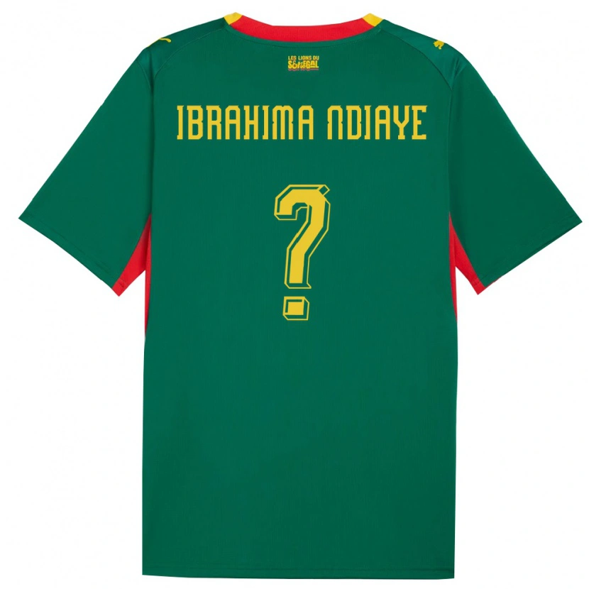 DanxenレディースセネガルMbaye Ibrahima Ndiaye#0緑 黄 赤アウェイシャツ26-28ジャージーユニフォーム