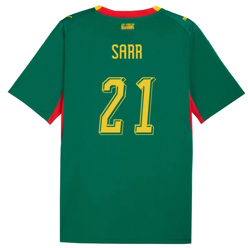 DanxenレディースセネガルAssane Sarr#21緑 黄 赤アウェイシャツ26-28ジャージーユニフォーム