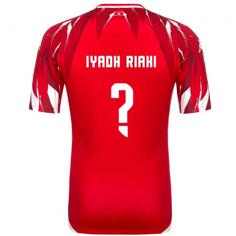 DanxenレディースチュニジアMohamed Iyadh Riahi#0赤 白アウェイシャツ26-28ジャージーユニフォーム