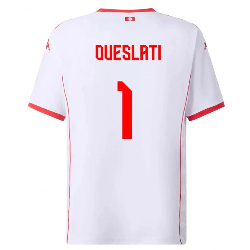 DanxenレディースチュニジアYoussef Oueslati#1白 赤アウェイシャツ26-28ジャージーユニフォーム