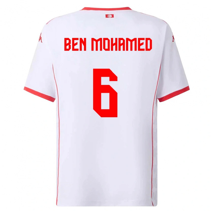 DanxenレディースチュニジアAmir Ben Mohamed#6白 赤アウェイシャツ26-28ジャージーユニフォーム