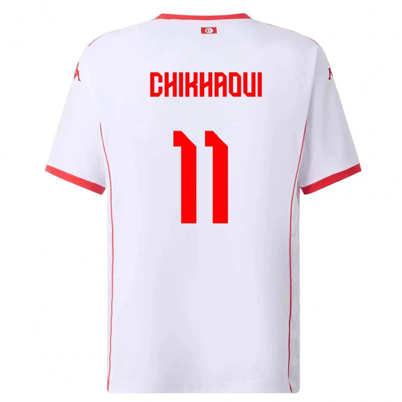 DanxenレディースチュニジアMahdi Chikhaoui#11白 赤アウェイシャツ26-28ジャージーユニフォーム