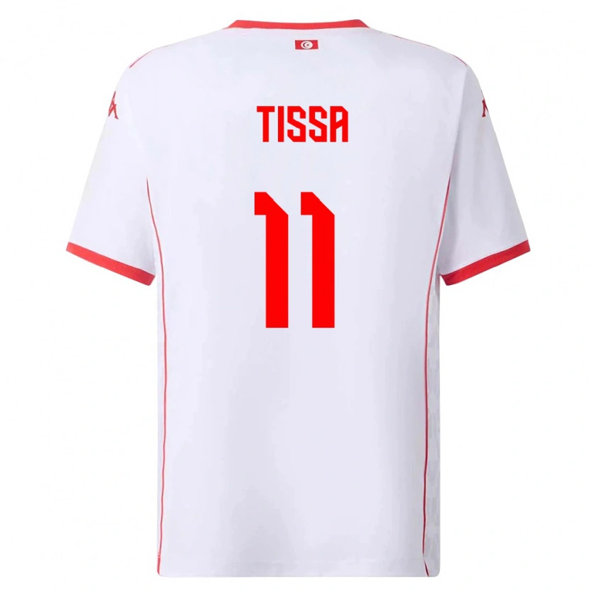 DanxenレディースチュニジアWassim Tissa#11白 赤アウェイシャツ26-28ジャージーユニフォーム