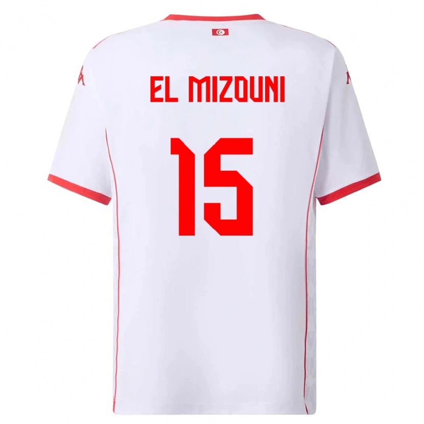 DanxenレディースチュニジアIdris El Mizouni#15白 赤アウェイシャツ26-28ジャージーユニフォーム