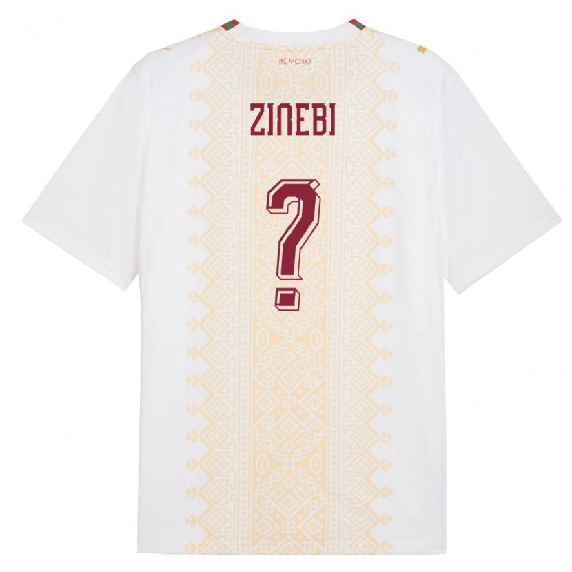 DanxenレディースモロッコRayan Zinebi#0白 金 赤アウェイシャツ26-28ジャージーユニフォーム